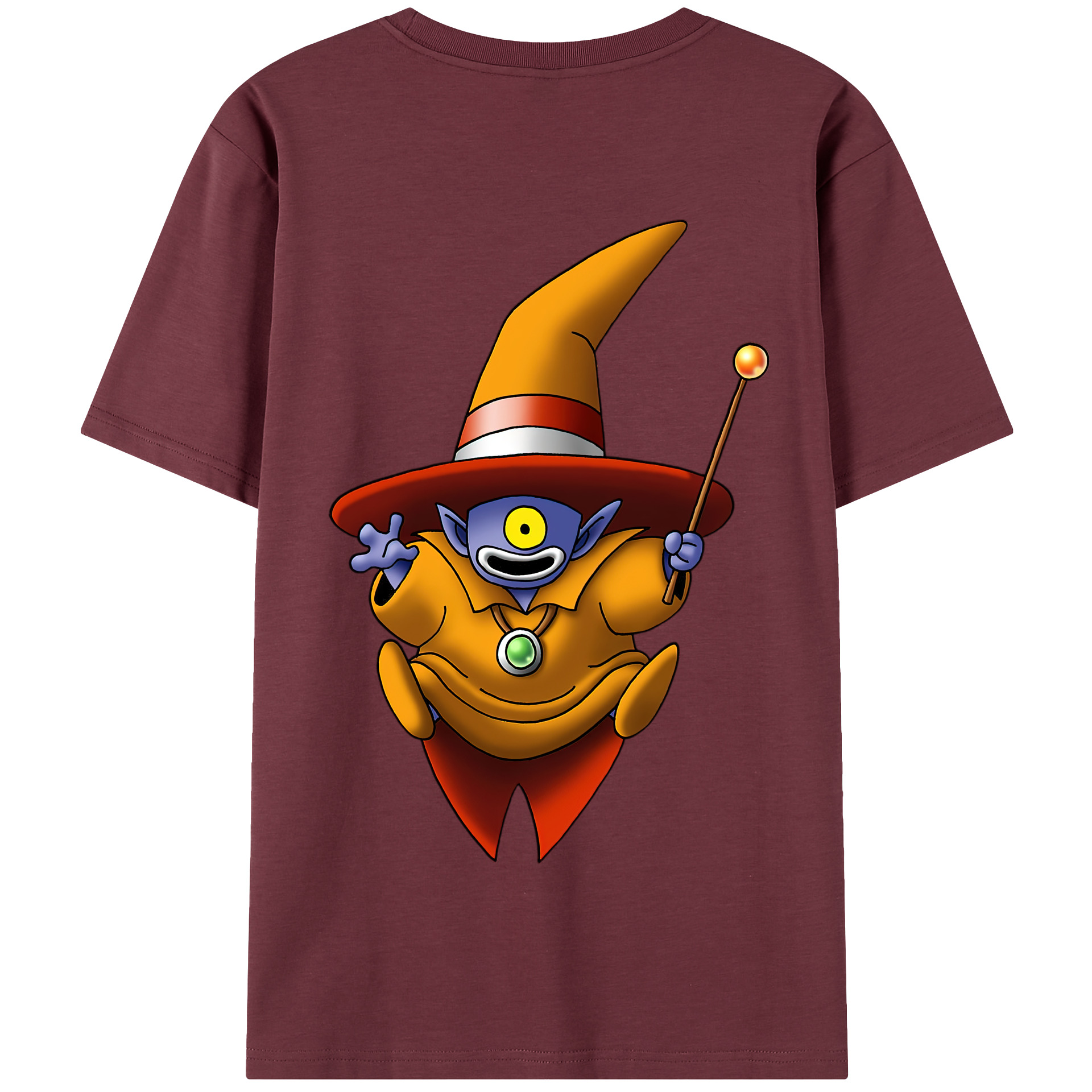 （画像用） ドラゴンクエスト Doragon Kuesuto Dragon Quest 綿100％半袖Tシャツ（背面プリント）